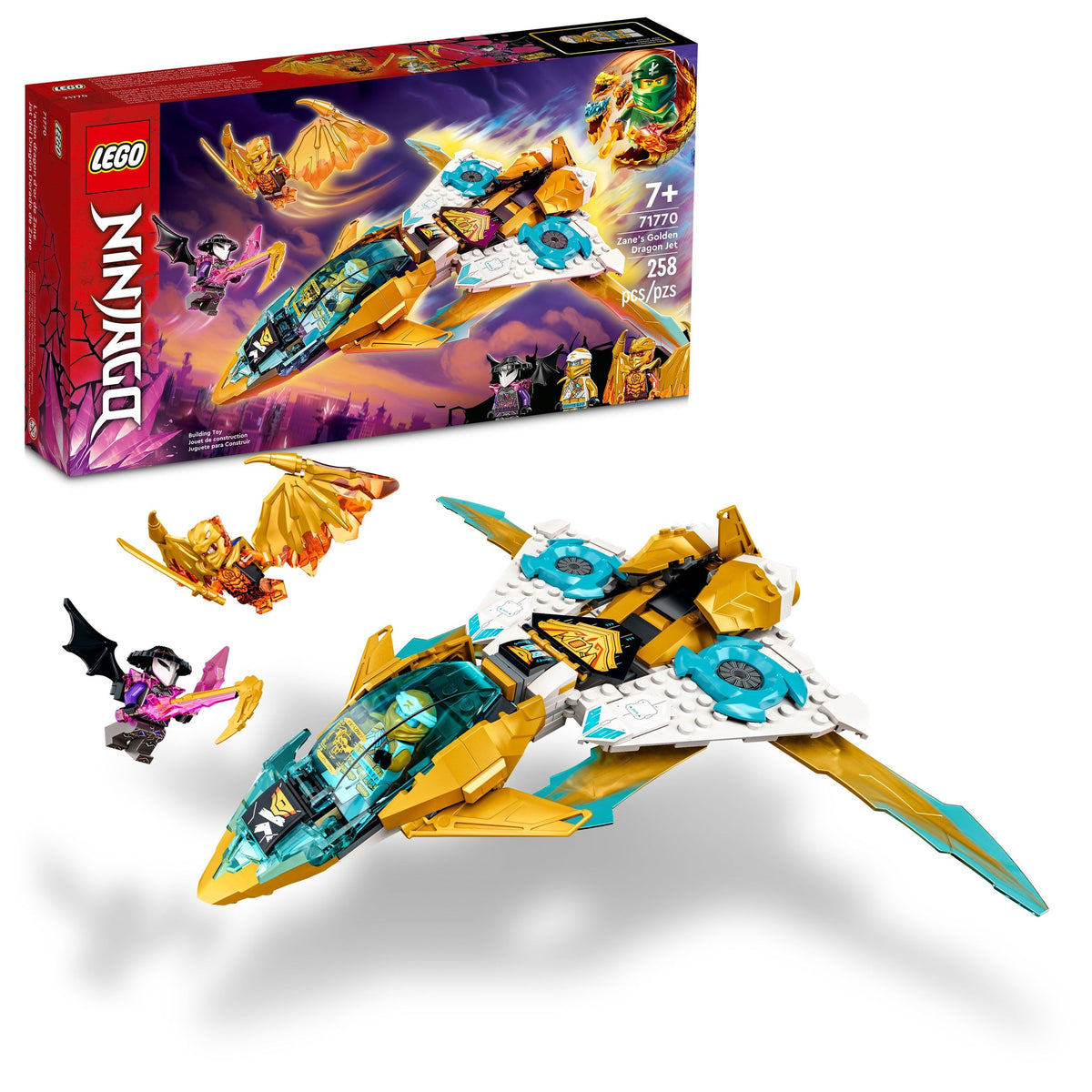 71770 Zane's Golden Dragon Jet – Bricks & Minifigs - Pearland