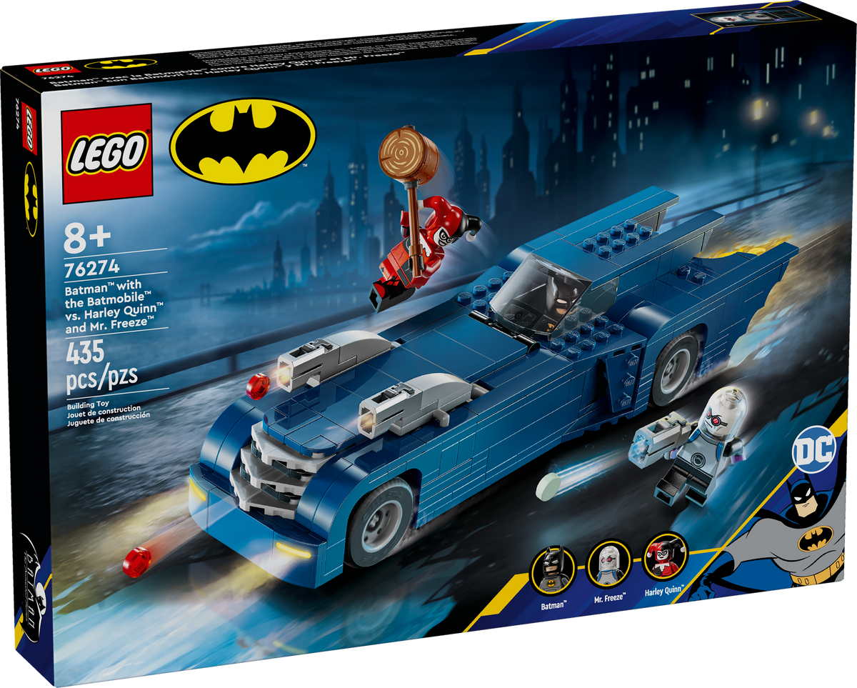 76274 Batman with the Batmobile vs. Harley Quinn and Mr. Freeze