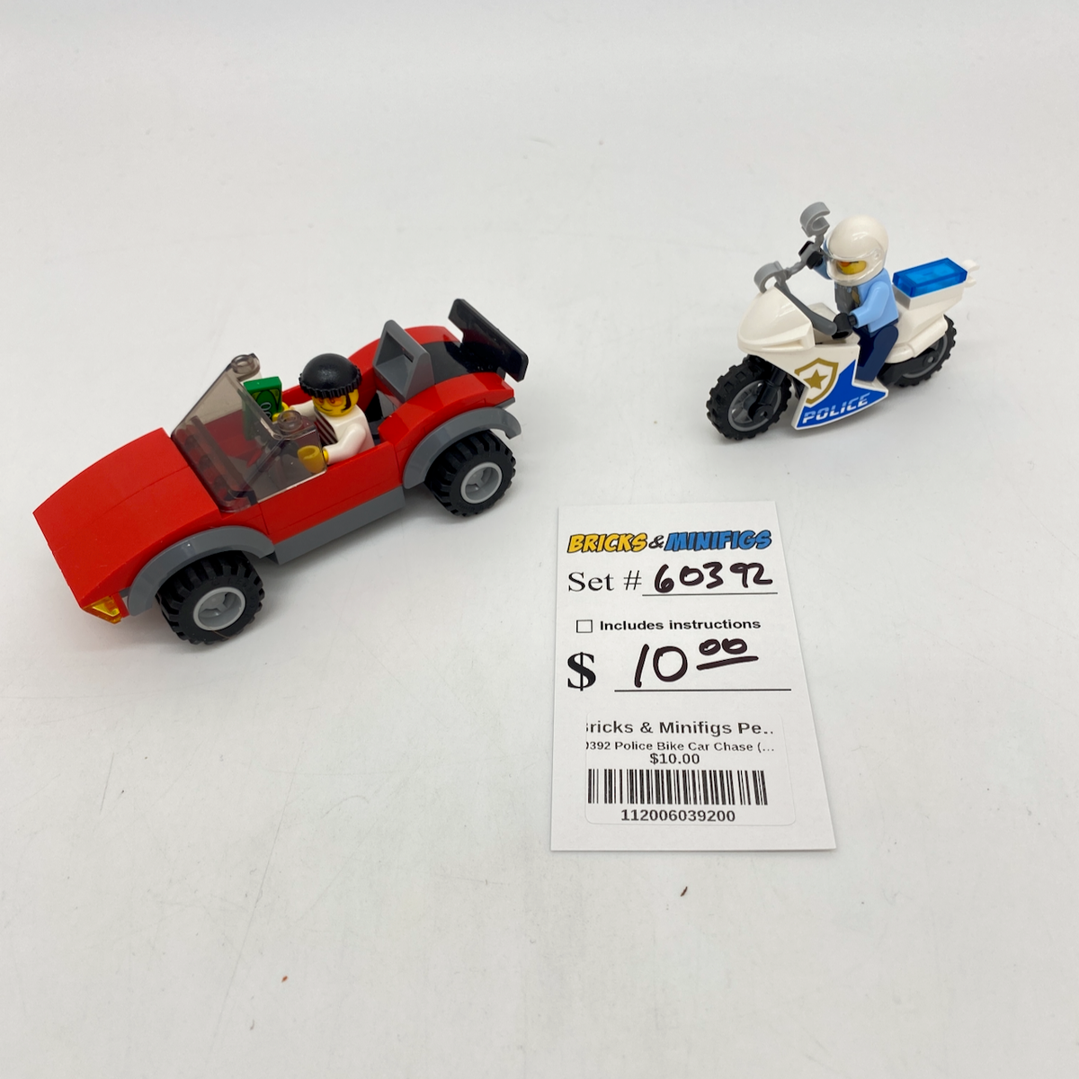 60392 Police Bike Car Chase (U) – Bricks Minifigs Pearland