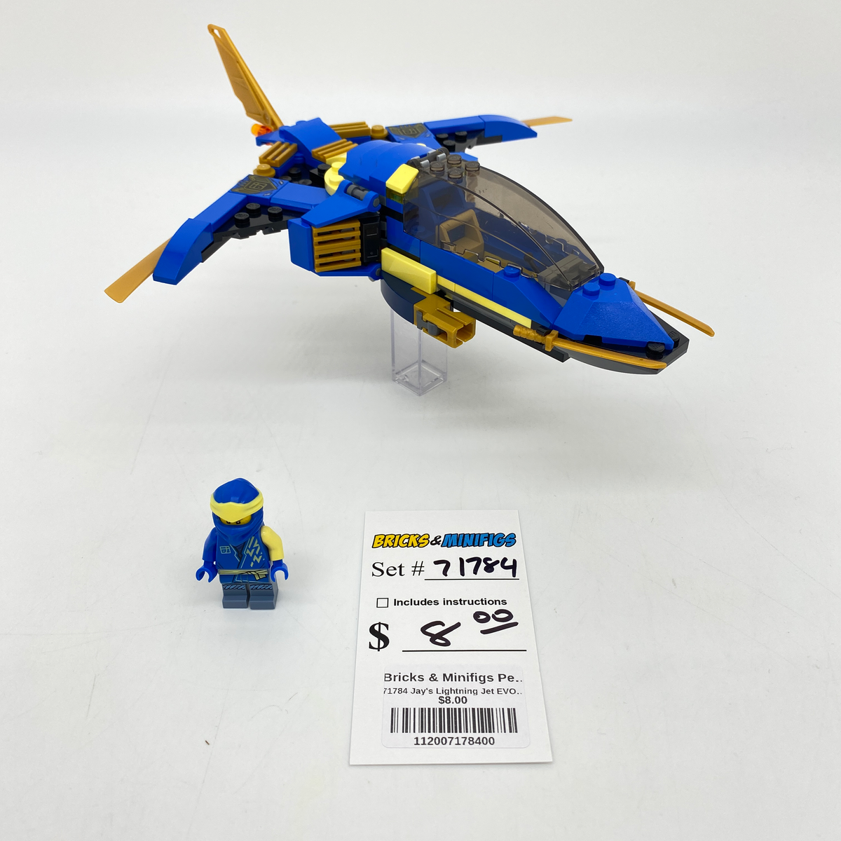 LEGO NINJAGO Jay Lightning Jet EVO Toy Plane Set 71784