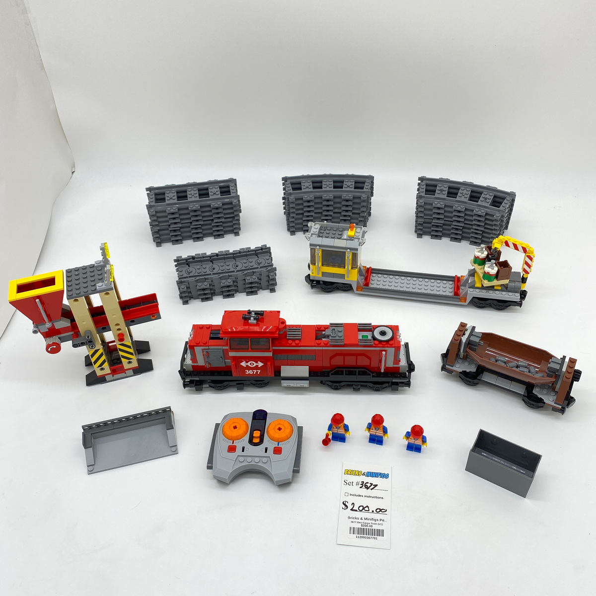 Lego 3677 city red cargo train shop