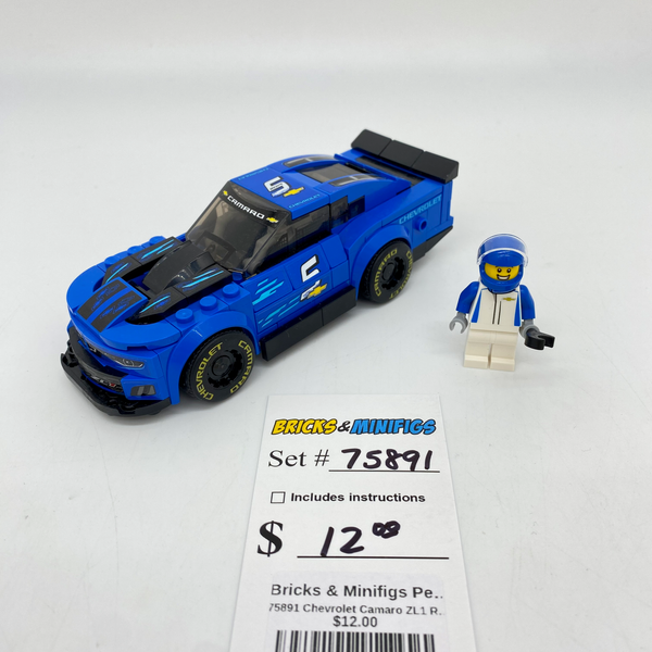 75891 Chevrolet Camaro ZL1 Race Car U1 Bricks Minifigs