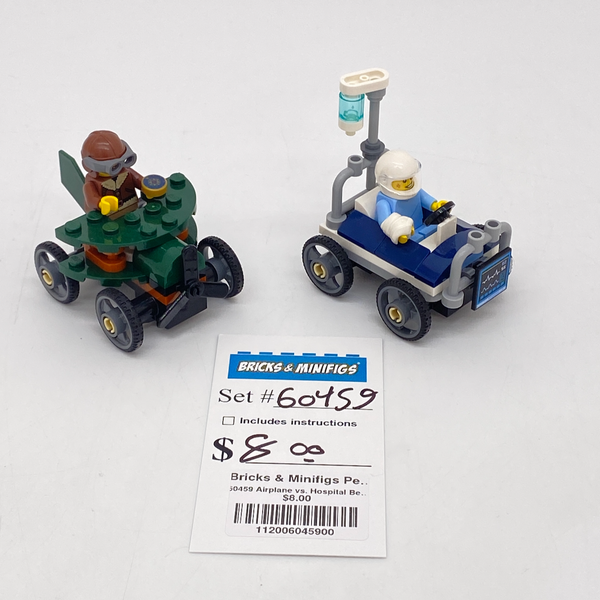 60459 Airplane vs. Hospital Bed Race Car Pack (U)