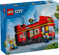 60407 Red Double-Decker Sightseeing Bus