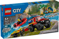 60412 4x4 Fire Truck with Rescue Boat