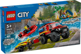 60412 4x4 Fire Truck with Rescue Boat