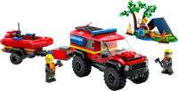 60412 4x4 Fire Truck with Rescue Boat