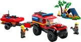 60412 4x4 Fire Truck with Rescue Boat