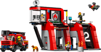 60414 Fire Station with Fire Truck