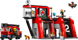 60414 Fire Station with Fire Truck