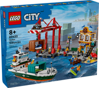 60422 Seaside Harbor with Cargo Ship