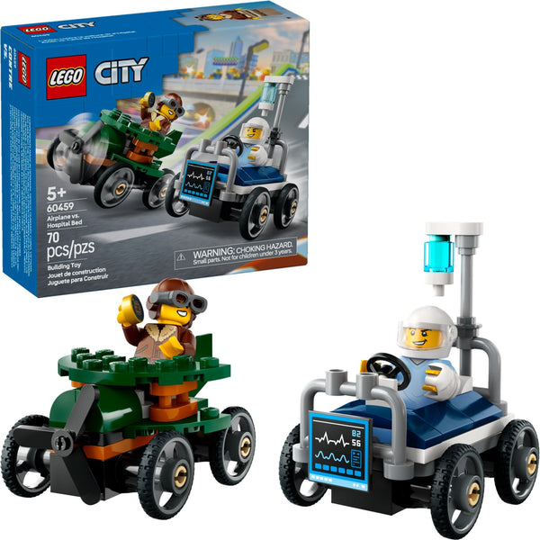 60459 Airplane vs. Hospital Bed Race Car Pack