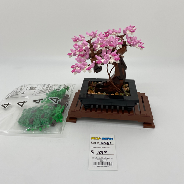 pink frog lego bonsai tree 10281 Bonsai Tree (U) – Bricks & Minifigs