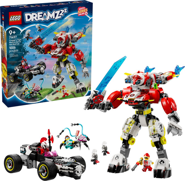 71497 Cooper's Tiger Mech & Zero's Hot Rod Car