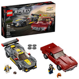 76903 Chevrolet Corvette C8.R Race Car and 1968 Chevrolet Corvette