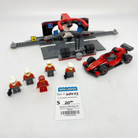 60443 F1 Pit Stop & Pit Crew with Ferrari Car (U)