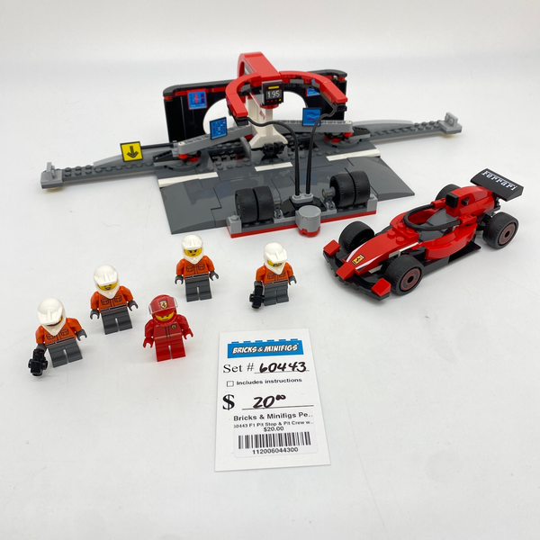 60443 F1 Pit Stop & Pit Crew with Ferrari Car (U)
