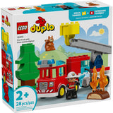 10473 Fire Truck with Hose and Firefighter