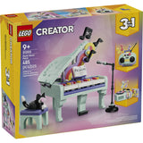 31392 Music Decor Piano with Cat