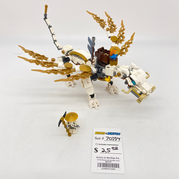 Master Wu White Ninjago Dragon LEGO 71718 Wu's Battle Dragon