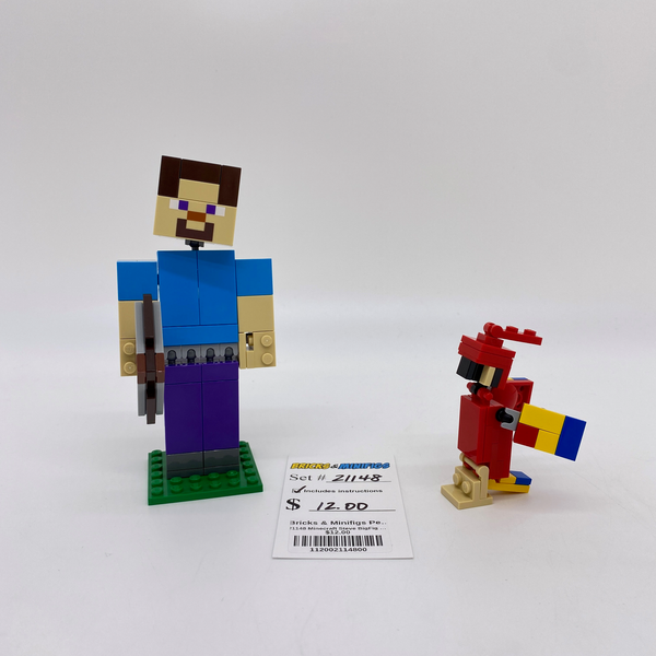 21148 Minecraft Steve BigFig with Parrot U Bricks Minifigs Pearland