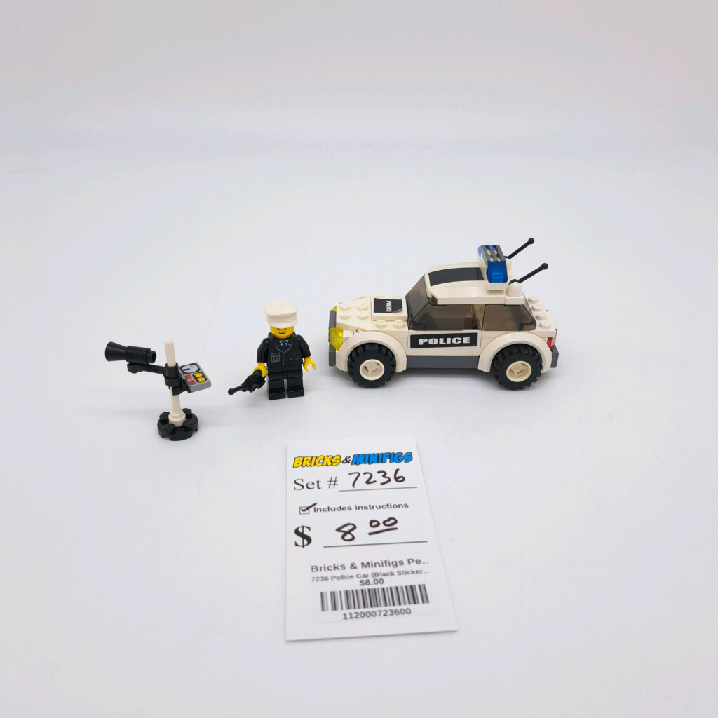 7236 Police Car (Black Sticker Version) (U) – Bricks Minifigs