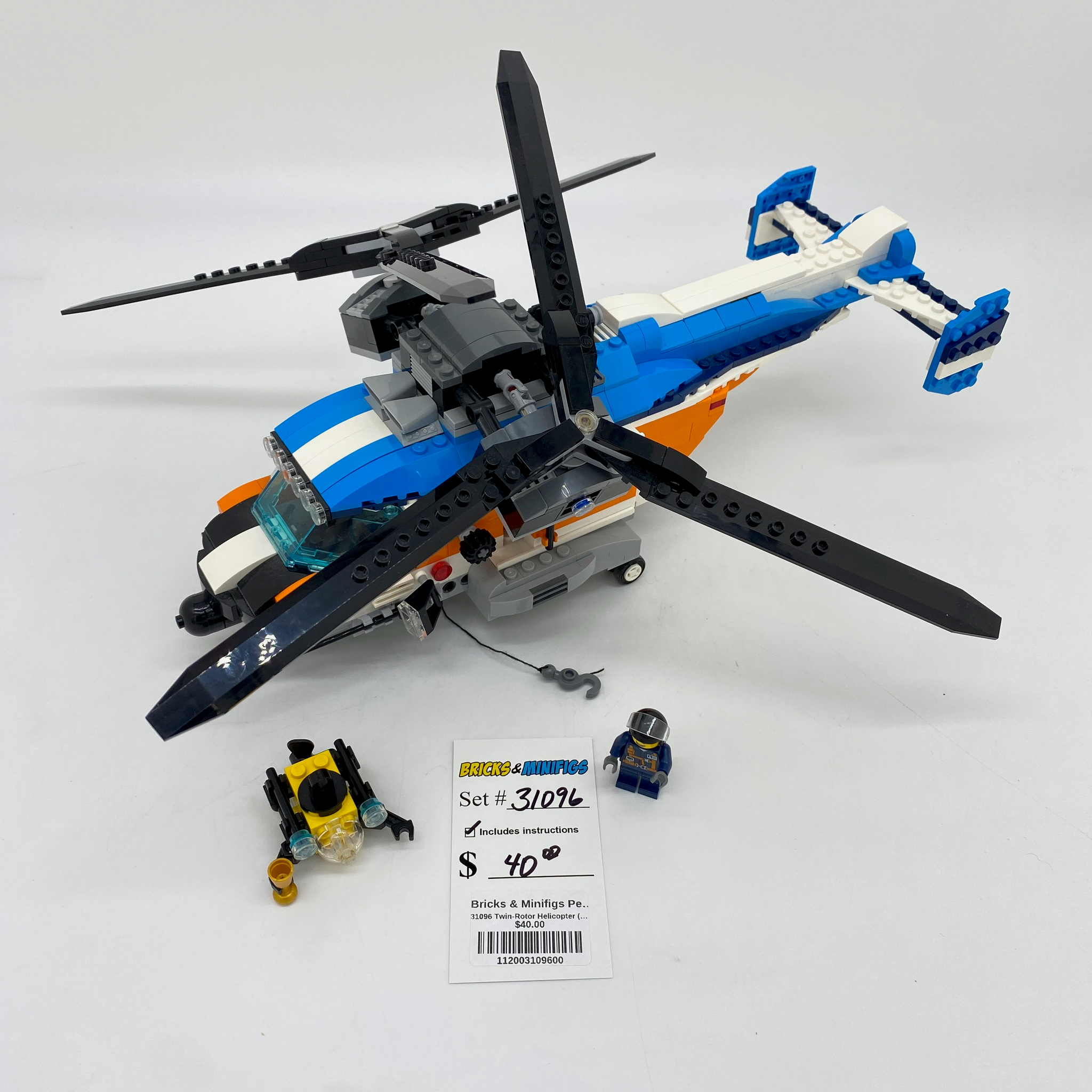オリジナル　ベルクロタイプ 31096 Twin-Rotor Helicopter (U) – Bricks & Minifigs - Pearland