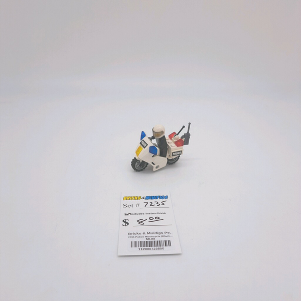 7235 Police Motorcycle (Black Sticker Version) (U)