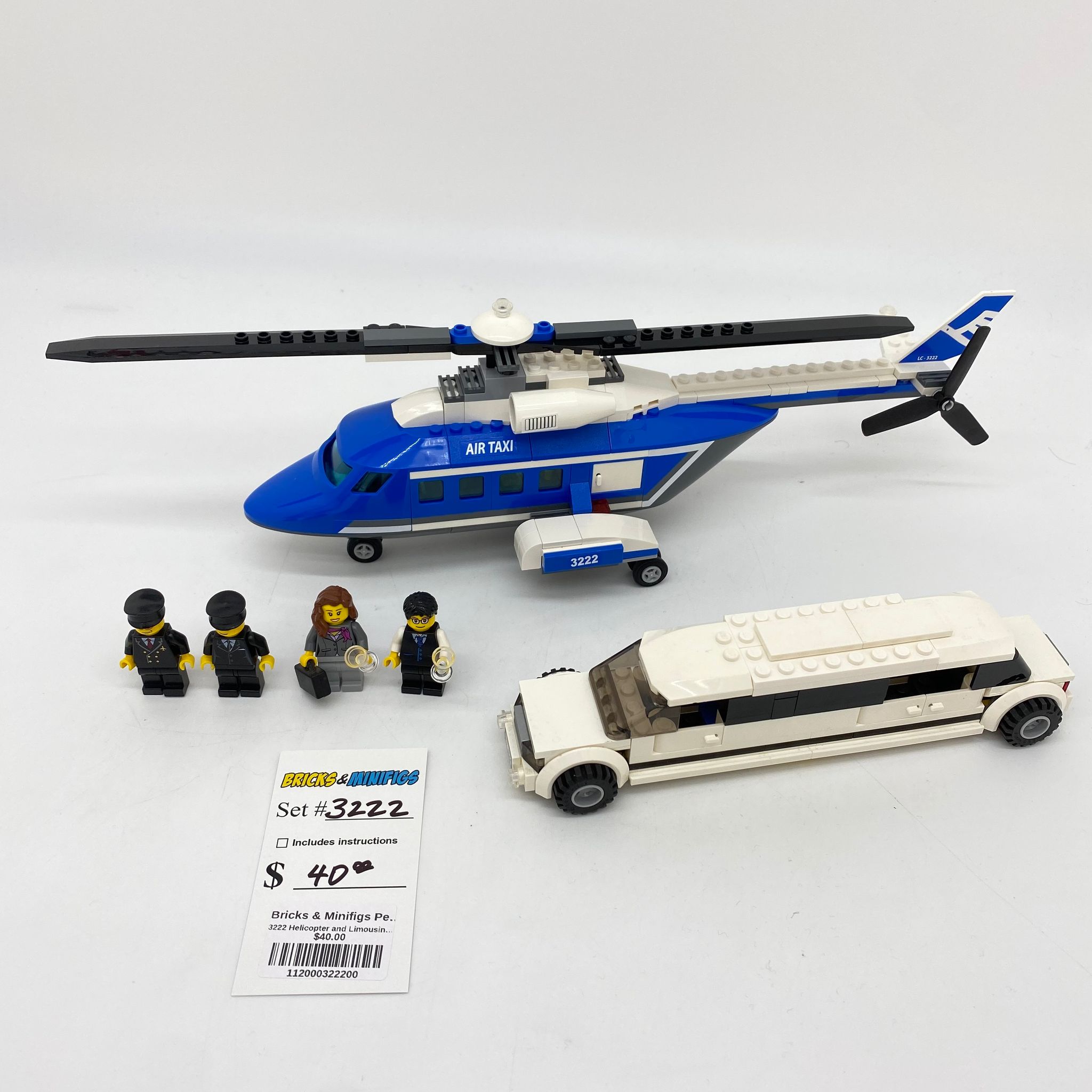 3222 Helicopter and Limousine (U) – Bricks & Minifigs - Pearland